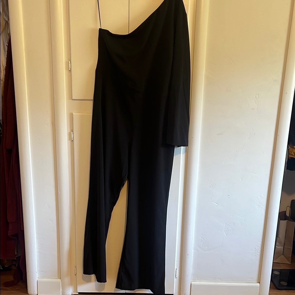 Banana Republic Black One-Shoulder Jumpsuit